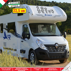 ADESIVI FAMIGLIA PERSONALIZZATI per camper 22,5 cm