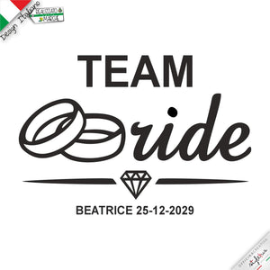 SET di 6 T-shirt personalizzabili "TEAM BRIDE ANELLI "