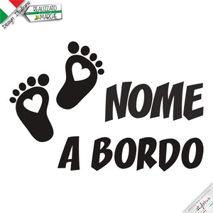 Adesivo prespaziato bimbo a bordo2