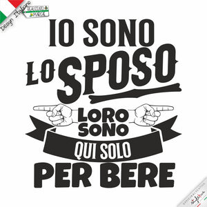 T-shirt per addio al Celibato CON DITO CHE INDICA, PER SPOSO E AMICI