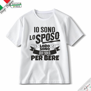 T-shirt per addio al Celibato CON DITO CHE INDICA, PER SPOSO E AMICI