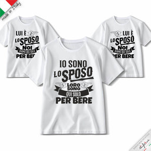 T-shirt per addio al Celibato CON DITO CHE INDICA, PER SPOSO E AMICI