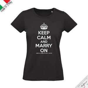 SET di 6 T-shirt personalizzabili "MARRY ON  "