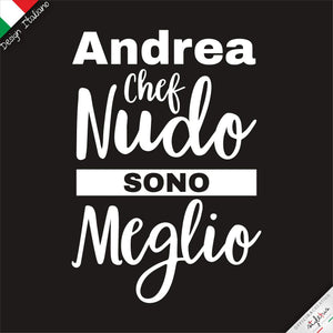 Grembiule  "Nudo sono meglio"