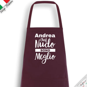 Grembiule  "Nudo sono meglio"