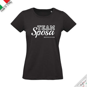 SET di 6 T-shirt personalizzabili "TEAM Sposa "