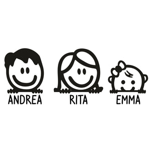 ADESIVI FAMIGLIA Cucù PERSONALIZZATI