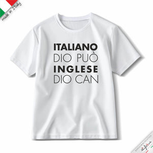T-shirt "Dio può in inglese"