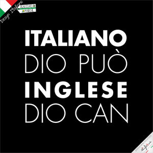 T-shirt "Dio può in inglese"