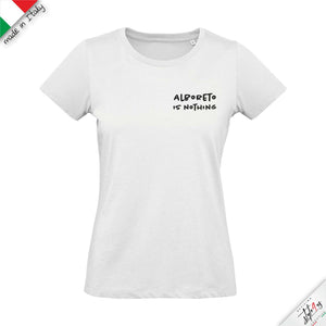 T-Shirt "Alboreto is Nothing" – Film Cult Vacanze di Natale 1983 – Scritta Lato Cuore – Intaglio Professionale Alta Resistenza