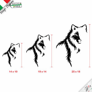 Adesivo / Sticker Profilo Lupo in Vinile Laminato – Vinile 3M™ Alta Resistenza