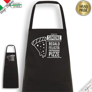 Grembiule  "regalo felicità preparando pizze"
