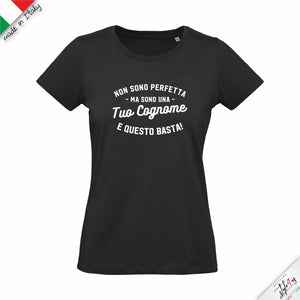 T-Shirt Personalizzata con Cognome o Professione – "Non Sono Perfetto/a, Ma..."
