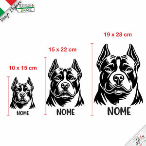 Adesivo Personalizzato American Bully con Nome – Vinile 3M™ Alta Resistenza (Copia)