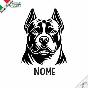 Adesivo Personalizzato American Bully con Nome – Vinile 3M™ Alta Resistenza (Copia)