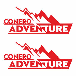 2 Adesivi Auto Personalizzati Adventure Montagna | Sticker in Vinile Laminato Resistente Intemperie e Lavaggi | Decalcomania con Nome/Associazione