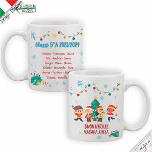 Tazza Personalizzata di buon natale per maestre o altre figure