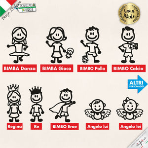ADESIVI FAMIGLIA PERSONALIZZATI