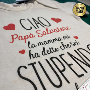 Body personalizzato "papà stupendo"