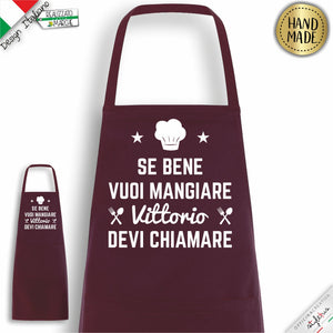 Grembiule "se bene vuoi mangiare..."