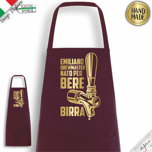 Grembiule "Nato per bere birra"
