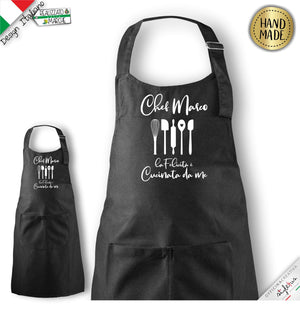 Grembiule per bambini "La felicità è cucinata da me"