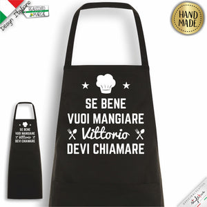 Grembiule "se bene vuoi mangiare..."