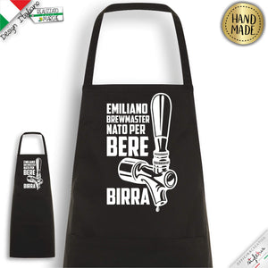 Grembiule "Nato per bere birra"
